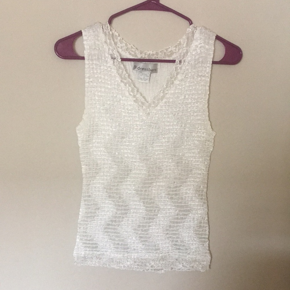 White silky tank